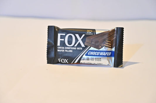 Fox Chocolate Cocoa Compound with Wafer ( Bitter Chocolate Filling) 3 Finger